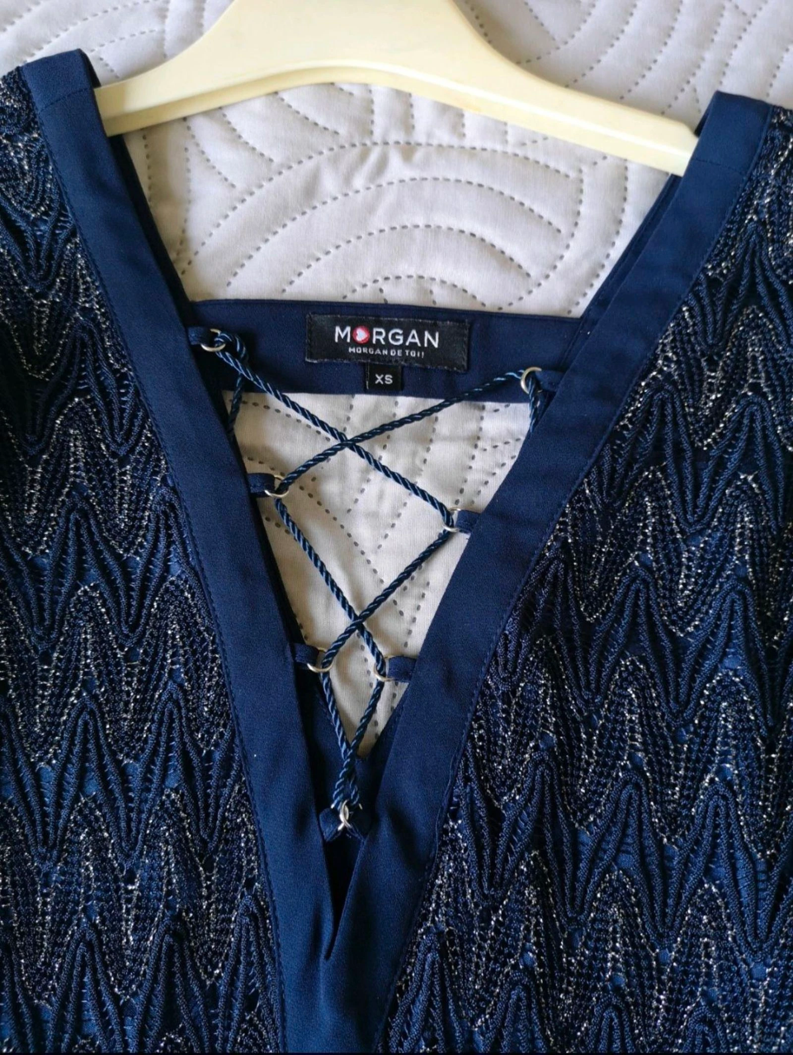 Vestido Morgan azul marino talla 34/XS – photo 3